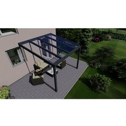 GARDENDREAMS Terrassenüberdachung »Easy Edition«, Breite: 300 cm, Dach: Glas, anthrazitgrau