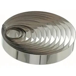 SCHNEIDER Tortenring, Edelstahl, Backring ohne Borde, Durchmesser: 140 mm, Höhe: 45 mm