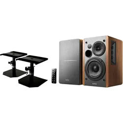 Edifier Studio R1280DB 2.0 Lautsprechersystem Wood Stativ Set