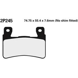 NISSIN Halbmetallische Straßenbremsbeläge - 2P-245NS