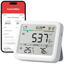 SWITCHBOT Wetterstation Messgerät, Meter Pro Thermometer Hygrometer, weiß