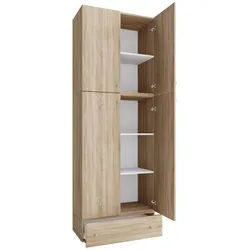 Mid.you Kleiderschrank , Sonoma Eiche , Kunststoff , 1 Schubladen , 70x200x39 cm , Schlafzimmer, Komplette Schlafzimmer und Serien, Schlafzimmerserien