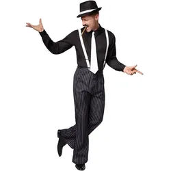 dressforfun Kostüm Herrenkostüm Gentlemen, Langarm-Hemd schwarz S | S