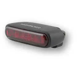 HIGHSIDER LED-Rücklicht ORGANIC, rotes Glas, schwarz