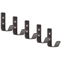 SO-TECH® Kleiderhaken Wandhaken, aus Edelstahl, 60 x 20 x 45 mm, (5-St), kleiner Jackenhaken mit abgerundeten Kanten anthrazit schwarz