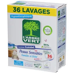 L'arbre Vert Waschpulver für empfindliche Haut Familie und Baby