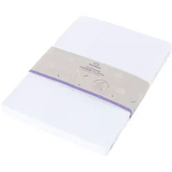 Träumeland Bettlaken Spannbetttuch Elasthan passend für OF Wood mini, Jersey-Elasthan, Gummizug: rundum, (1 Stück), mit abgerundeten Ecken weiß 70 cm x 162 cm