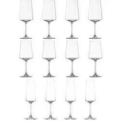SCHOTT ZWIESEL Serie MIOVINO Set mit 4 x Rotwein-, 4 x Weißwein-, 4 x Sektglas