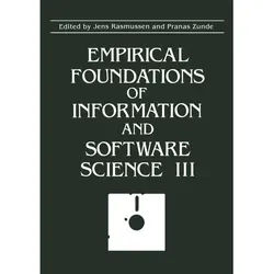 Empirical Foundations Of Information And Software Science Iii, Kartoniert (TB)