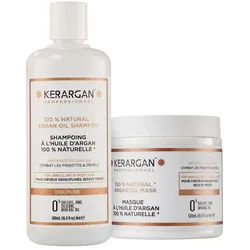 Kerargan - Duo Disziplinierendes Shampoo & Maske mit Argan√∂l 1000 ml