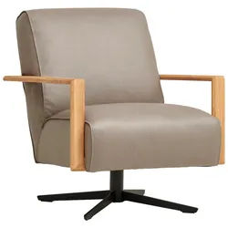 Koinor Sessel , Taupe , Leder , Echtleder , Nappaleder , Wildeiche , massiv , 72x82x86 cm , Goldenes M, Dgm , Fußauswahl, Lederauswahl, Stoffauswahl, Sitzfläche 360° drehbar , Wohnzimmer, Sessel, Ledersessel