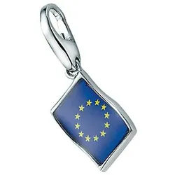GIORGIO MARTELLO MILANO Charm-Einhänger Flagge Europa, Silber 925 blau