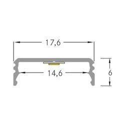 BRUMBERG One LED-Anbauprofil, alu, flach, 2 Meter