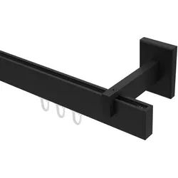 GARDINENSTANGE INNENLAUF Smartline Paxo 240 cm (geteilt in 2 x 120 cm), 1-läufig, 14x35 mm Schwarz