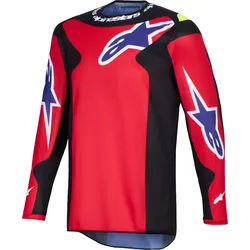 Alpinestars Fluid Grid Motocross Jersey, schwarz-rot, Größe L für Männer