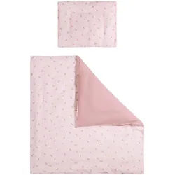 Patinio Babybettwäsche , Rosa , Textil , Blume , 80x80 cm , Textiles Vertrauen - Oeko-Tex® , pflegeleicht, atmungsaktiv, hautfreundlich, bügelleicht, schadstoffgeprüft, weiche und anschmiegsame Oberfläche , Schlafen, Babytextil-Kollektionen