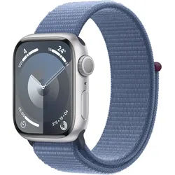 Apple Smartwatch »Watch Series 9 GPS Aluminium 41mm One-Size«, (Watch OS 10 Sport Loop) Apple Silber