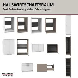 FACKELMANN Waschmaschinenschrank, Stauraum Trockner/Waschmaschinen-Aufsatz Weiß 650x900x651 mm - weiss