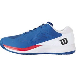 Wilson Tennisschuhe Rush Pro Ace Clay/Sandplatz (Stabilität, 2E/weit) 2025 blau/weiss Herren