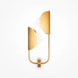 Maytoni Wandleuchte , Weiß, Messingfarben , Metall, Glas , 17x56.4x21.5 cm , Ce , gleichmäßige Lichtverteilung , Lampen & Leuchten, Innenbeleuchtung, Wandleuchten