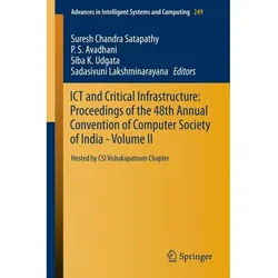 Ict And Critical Infrastructure: Proceedings Of The 48Th Annual Convention Of Computer Society Of India- Vol Ii, Kartoniert (TB)