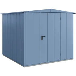 Hörmann Metall-Gerätehaus Berry Modern mit Satteldach Typ 2, 259 x 248 cm,taubenblau,6,4 m2