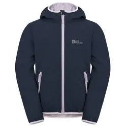 Jack Wolfskin Softshelljacke Fourwinds 2024 (robust, atmungsaktiv) nachtblau/lavender Kinder