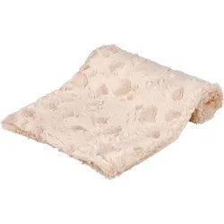 Cosy blanket structured soft plush 150 × 100 cm beige