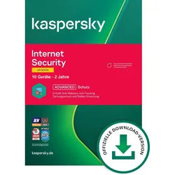 Kaspersky Internet Security 2026 Upgrade, 10 Geräte - 2 Jahre, Download, ESD
