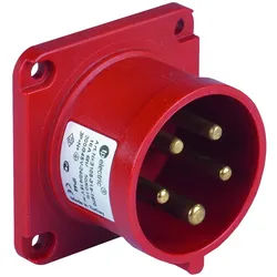 CEE Einbaustecker gerade 5P 16A 400V IP44 70x70 0067
