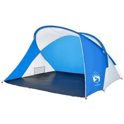 vidaXL Strandmuschel Strandzelt 2 Personen Azurblau Pop-Up Wasserdicht, (1 tlg) blau