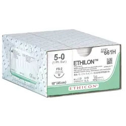 ETHICON Ethilon FS2 Nahtmaterial monofil 0,45 m schwarz, 1 USP 5/0 36 Stück