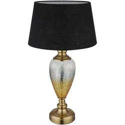 Globo Tischleuchte , Schwarz , Textil , 66 cm , Ce , Wippschalter , Lampen & Leuchten, Leuchtenserien