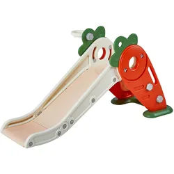 VEVOR Rutsche Kinder Fun-Slide mit Basketballkorb Kinderrutsche HDPE Gartenrutsche Max. 40kg Kleinkinderrutsche für 1-12 Jahre Babyrutsche Indoor & Outdoor Rutschbahn mit Rutschauslauf 133x58x62,5cm