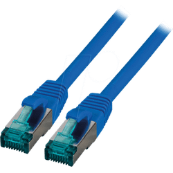 EFB MK60010,5BL - Patchkabel S/FTP, Cat.6A, 0,5 m, blau