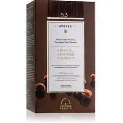 Korres Argan Oil Permanent-Haarfarbe mit Arganöl Farbton 5.3 Golden / Honey Light Brown 50 ml