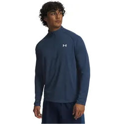 UNDER ARMOUR Tech Textured 1/2-Zip Trainingsshirt Herren 498 - wham blue/white XXL