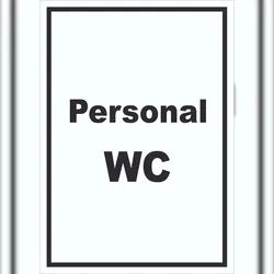 HB-Druck Personal WC Schild mit Text hochkant A5 (148x210mm)