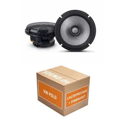 JUST SOUND best choice for caraudio Lautsprecher Boxen Einbauset Alpine R2-S65 VW Polo 4 Auto-Lautsprecher (100 W) schwarz