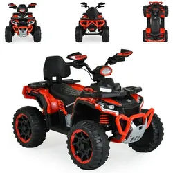 Moni Elektro-Kinderquad Kinderelektroquad Speed, Belastbarkeit 30 kg, Kunststoffreifen Fernbedienung Scheinwerfer Musik rot