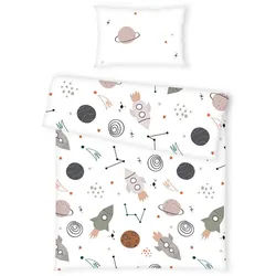 Herding Babybettwäsche , Multicolor , Textil , Weltall , 100x135 cm , Schlafen, Babytextil-Kollektionen