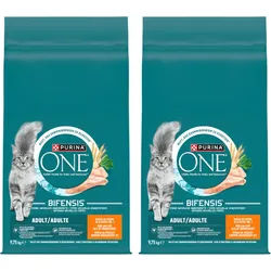 Purina One Adult Huhn & Weizen Katzenfutter 2x9,75 kg