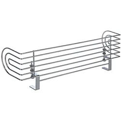 Haushalt International Herdschutzgitter Herdschutz Gitter verchromt - 60 cm (Komplettset, 1 St., fertig montiert), leicht zu reinigen, eine Montage silberfarben