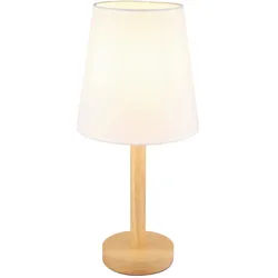 Tischleuchte , Weiß , Textil , rund , 45 cm , Ce , Wippschalter , Lampen & Leuchten, Leuchtenserien