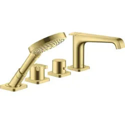 hansgrohe Fertigset Axor Citterio E 4-L-Fliesenrd.-Arm., m Thermostat, brush. br