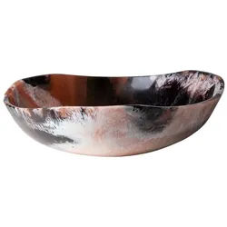Fink Dekoschale ESPRESSO Schale - braun-weiß - Polyresin - Breite 27cm - Obstschale (1x Schale, 1 St., Geschenkidee - Deko), Servierplatte - Dekoschale - Glasschale - Dekoobjekt braun