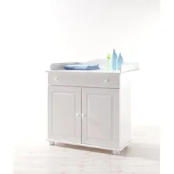 TiCAA Baby Wickelkommode Adam Kiefer Weiß