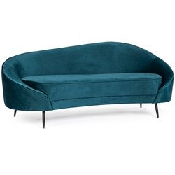 2-Sitzer Sofa Seraphin in Samt-Optik, Blau