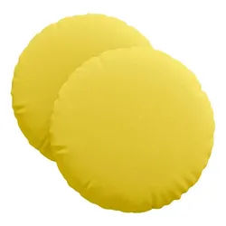 vidaXL Sitzauflage Sitzkissen 2 pcs Helles Gelb Ø40 x 13 cm Stoff, (2 St) gelb