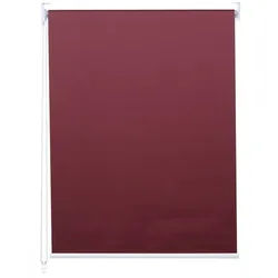 Seitenzugrollo MCW-D52-60x230, MCW, abdunkelnd, verschraubt, Wand- oder Deckenmontage, Bohrmontage, Kettenzug inkl. Kindersicherung, stufenlos, blickdicht, Thermobarriere rot